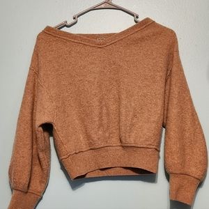 Free people light brown cropped sweater
